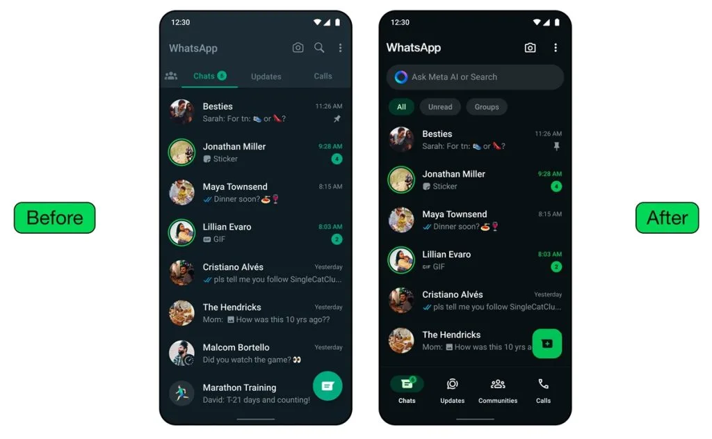 डार्क मोड -WhatsApp