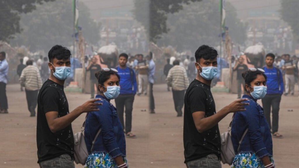 स्मॉग में लिपटी दिल्ली की हवा हुई जहरीली, एक्यूआई पहुंचा 400 पार।
