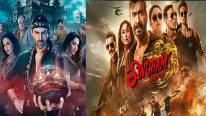 सिंघम अगेन vs bhool bhullaya 3