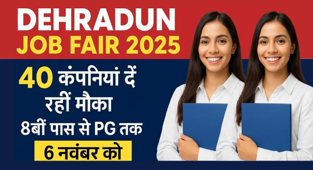 Dehradun Job Fair 2025 राज्य स्थापना दिवस पर देहरादून में लगेगा बड़ा रोजगार मेला – 40 कंपनियां देंगी नौकरी का मौका Dehradun Job Fair 2025