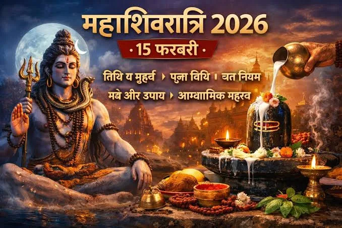 महाशिवरात्रि 2026 कब? सर्वार्थसिद्धि+महासंयोग का धमाका, पूजा विधि से चमकेगी किस्मत, जानें अभी! महाशिवरात्रि 2026 कब? सर्वार्थसिद्धि+महासंयोग का धमाका, पूजा विधि से चमकेगी किस्मत, जानें अभी!