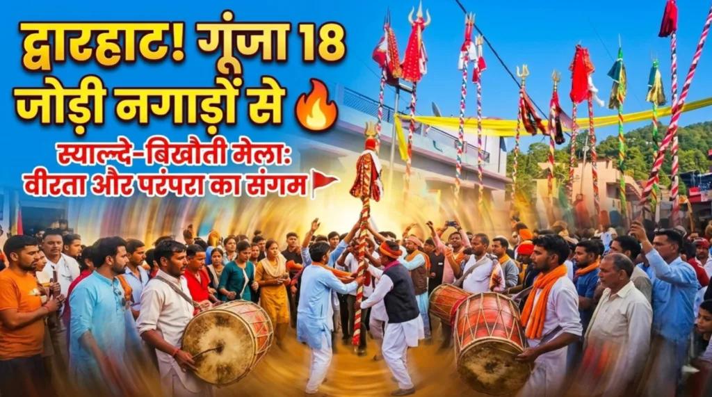 रणबांकुरों की गूंज से थर्राया द्वाराहाट: स्याल्दे-बिखौती मेले में ओड़ा भेटने की अद्भुत परंपरा। रणबांकुरों की गूंज से थर्राया द्वाराहाट: स्याल्दे-बिखौती मेले में ओड़ा भेटने की अद्भुत परंपरा।