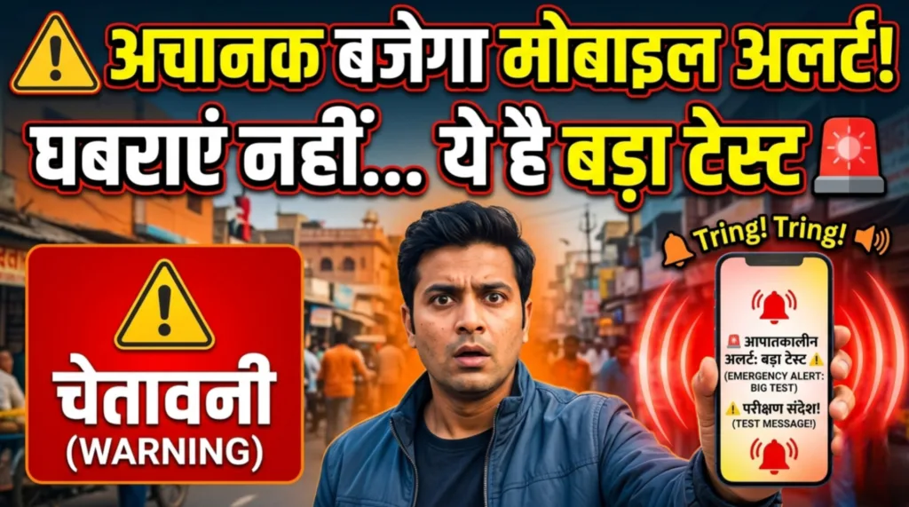 आज मोबाइल पर आएगा अचानक अलर्ट! राज्य में आज इमरजेंसी सिस्टम की बड़ी टेस्टिंग, जानें पूरा सच