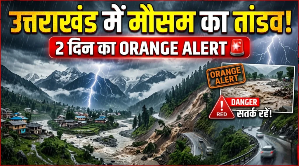 उत्तराखंड में बदला मौसम का मिजाज: देहरादून में ओलावृष्टि, कई जिलों में बारिश और बर्फबारी का ऑरेंज अलर्ट